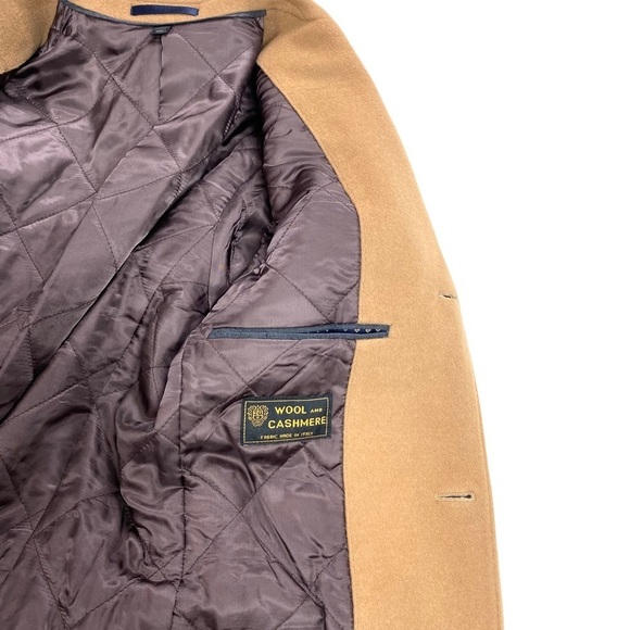 J.CREW Ludlow Wool and Cashmere Blend Quilted Lined Classic Coat Camel Tan 36S - Picture 8 of 15